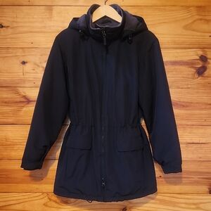 Lands' End Women's Black Ski Jacket Parka S